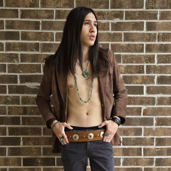 Unisex- Brown Suede Vintage Jacket - Picture 2 of 5